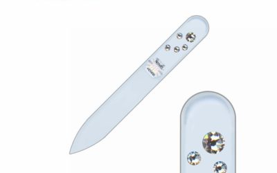 BUBBLES Crystal Glass Nail File Clear Short