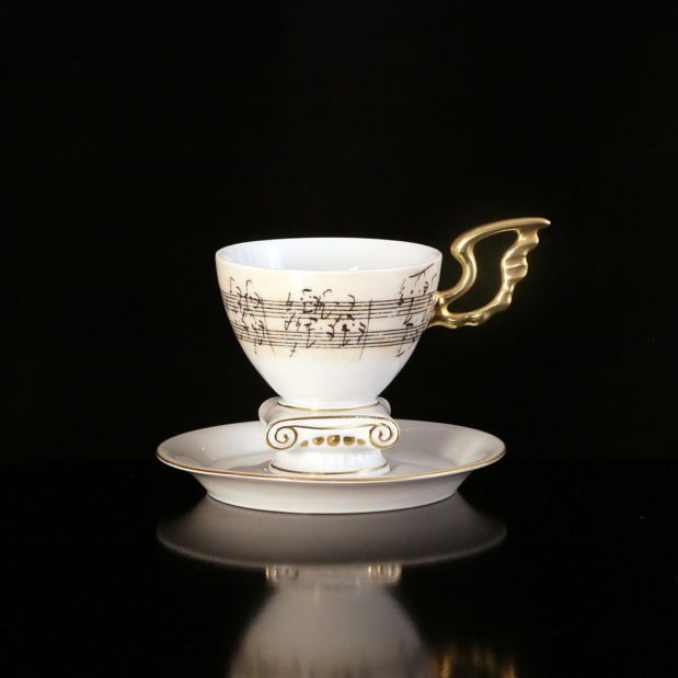 Beethoven Porcelain Coffee Set Cup Soucer Limited Edition Crystallo by Thun Studio 69