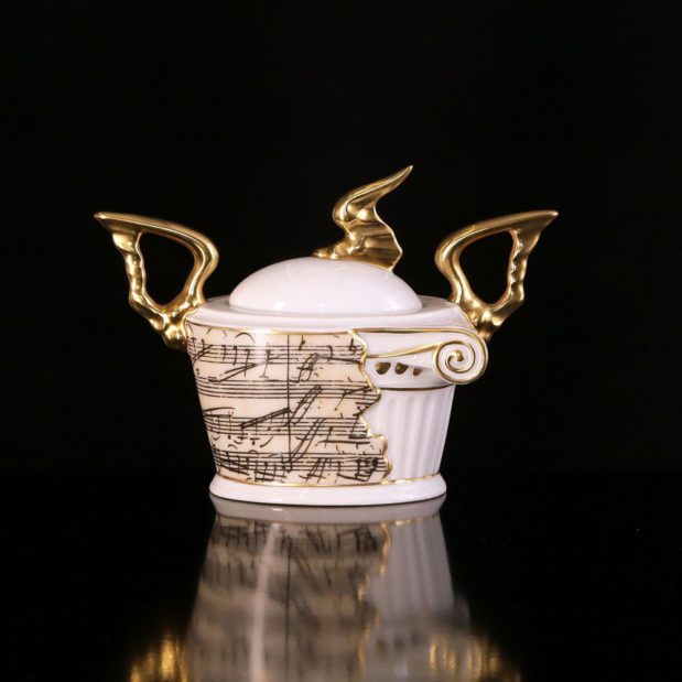 Beethoven Porcelain Coffee Set Sugar Bowl Limited Edition Crystallo by Thun Studio 70