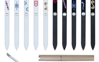 COLORFUL ELEGANCE Long 50 Complete Glass Nail Files Set