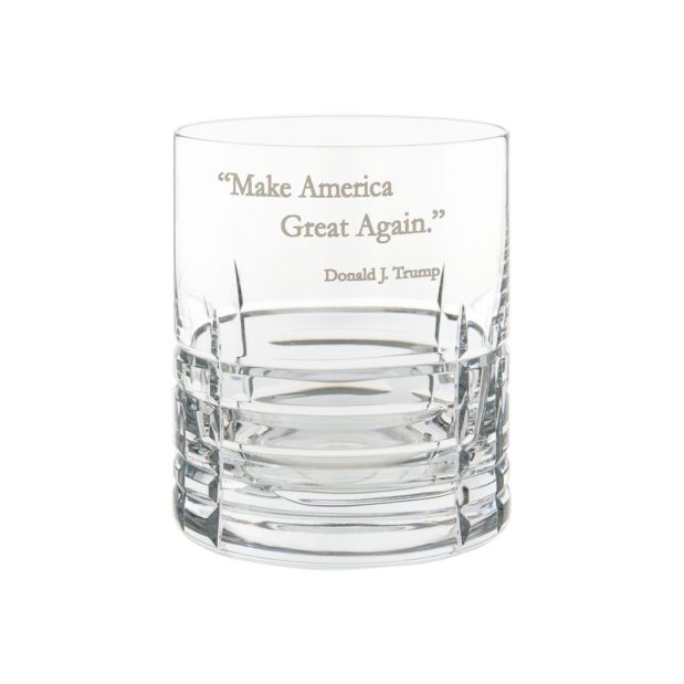Donald Trump Presidency Whiskey Glass MAGA Crystallo