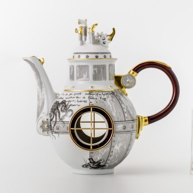 Jules Verne Porcelain Tea Set Kettle Limited Edition Crystallo by Thun Studio 1045e
