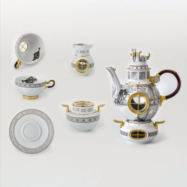 Jules Verne Porcelain Tea Set Limited Edition Crystallo by Thun Studio montage e