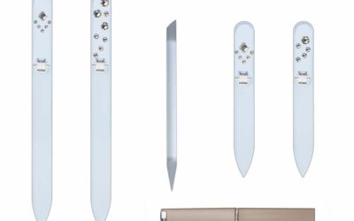 SILVER ELEGANCE 20 Complete Glass Nail Files Set