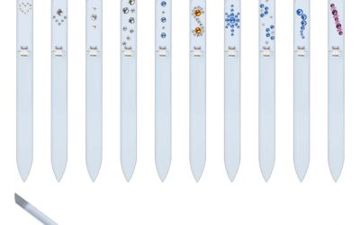 SILVER ELEGANCE Long 50 Complete Glass Nail Files Set