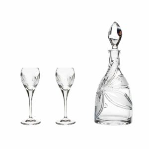 after dinner decanter set crystal decanter cordial glasses orchidea floral Crystallo BG904OR