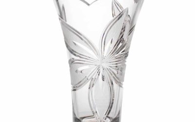 Cut Crystal Classic Shape Vase (12in) Boho Orchidea