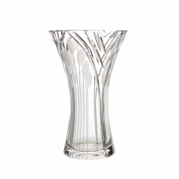 crystal curved vase medium nostalgia art deco Crystallo BG108NS