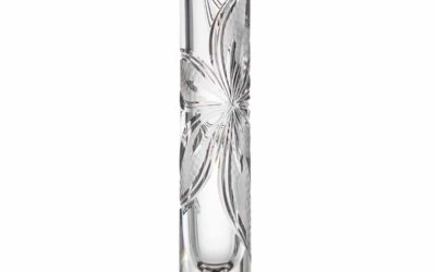 Cut Crystal Cylinder Vase Tall (12in) Orchidea