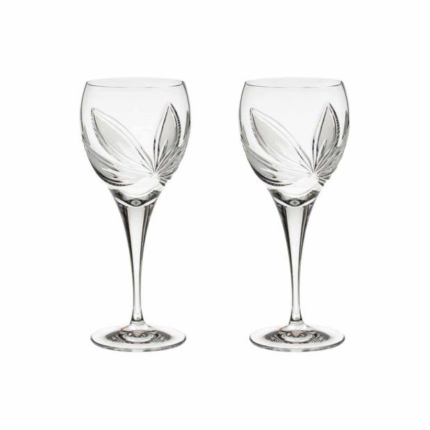 crystal red wine glass orchidea floral Crystallo BG404OR 2