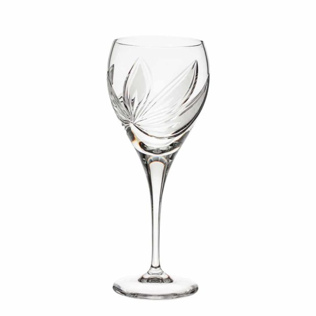 crystal red wine goblet orchidea floral Crystallo BG403OR
