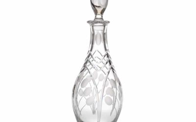 Cut Crystal Rounded Decanter Art Deco Nostalgia